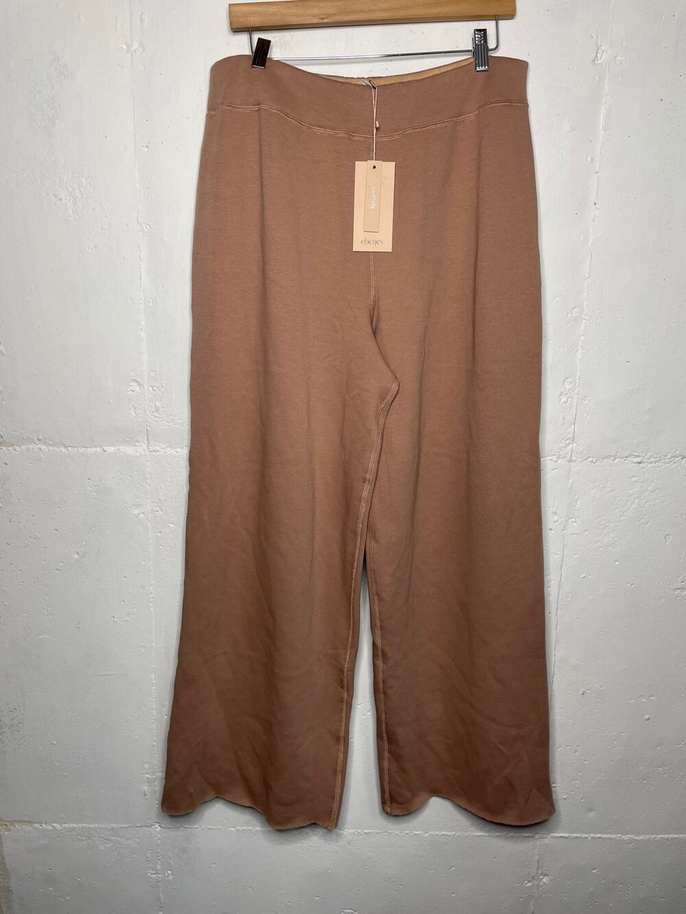NEW Eberjey Reversible Plush High Waist Pant Mocha Size Large